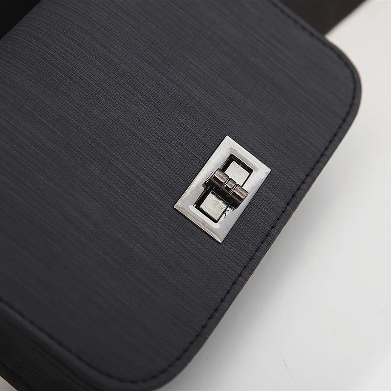 

LILY QUEEN Women Fashion Mini Crossbody Messenger Bag Designer Chain Causal Solid PU Hasp