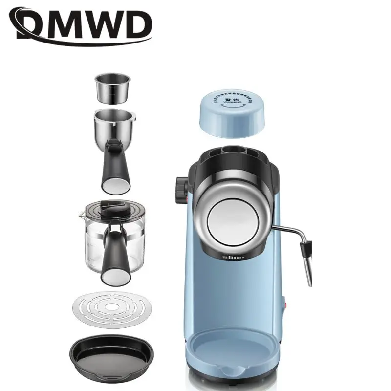 DMWD автоматическая эспрессо Кофе машина полуавтоматическая капучино Moka молоко
