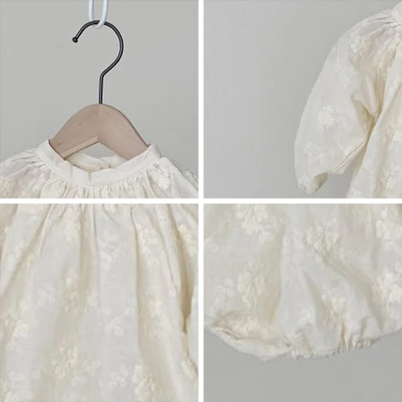 

Menoea 2021 Spring New Korea Style Children White Clothes Newborn Girls' Comfort Lace Crochet Long Sleeve Romper Infant Jumpsuit