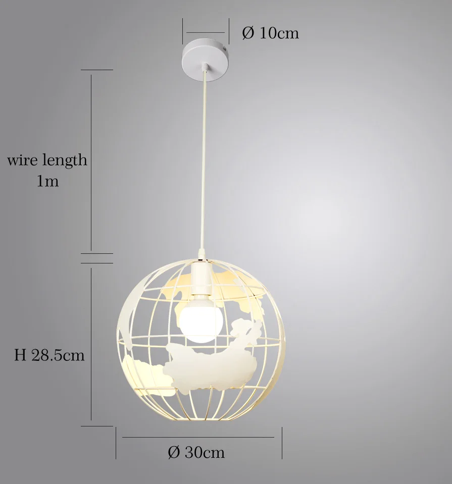 white 30cm Земной шар подвесной светильник s подвесные лампы для бара ресторана гостиной полый шар потолочные светильники подвесной светильник Globes - Цвет корпуса: white 30cm