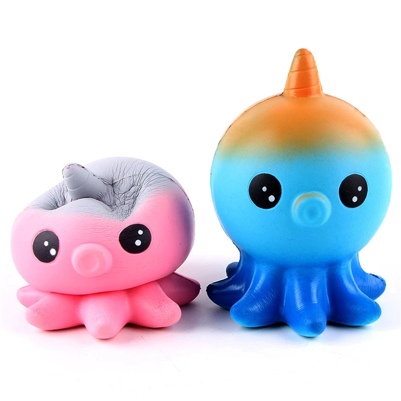 

12*8cm Cute unicorno Octopus squishy toys Overy 6Y Soft Slow Rising Squeeze Decompression Toy Collection Cure Gift poopsie A40