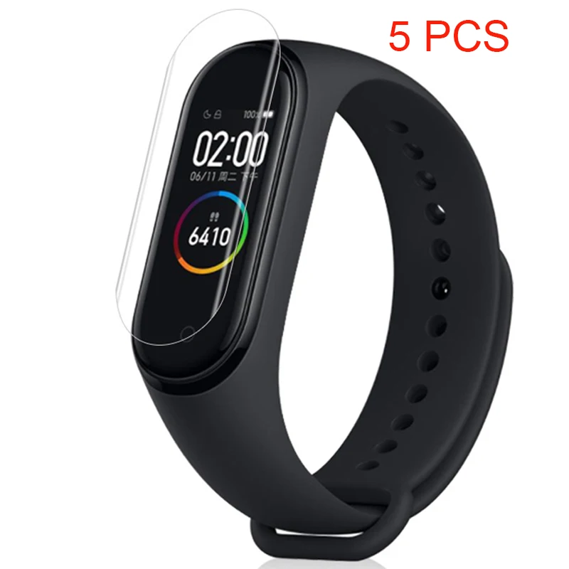 Mi band 4 ремешок нейлоновый холст ремешок для Xiao mi band 4 Смарт часы браслет аксессуары для mi Band 4 mi 4 Pulseira - Цвет: 5 Pcs Film