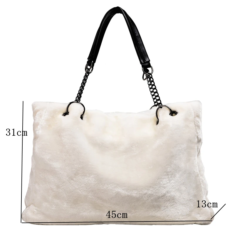 Лидер продаж 2019 модные женские меховые сумки большого размера повседневные для