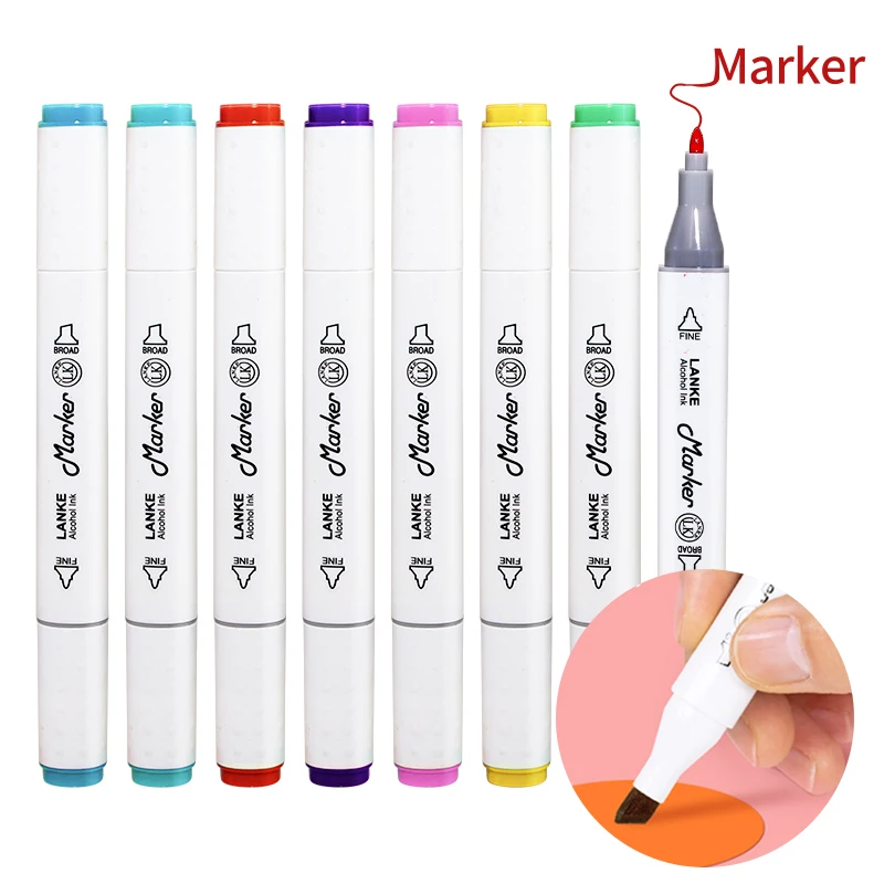 

Single Marker Complementary color Art Markers Pen168 Colors Artist Dual Headed Alcohol Based Manga Brush Pen for Coloring