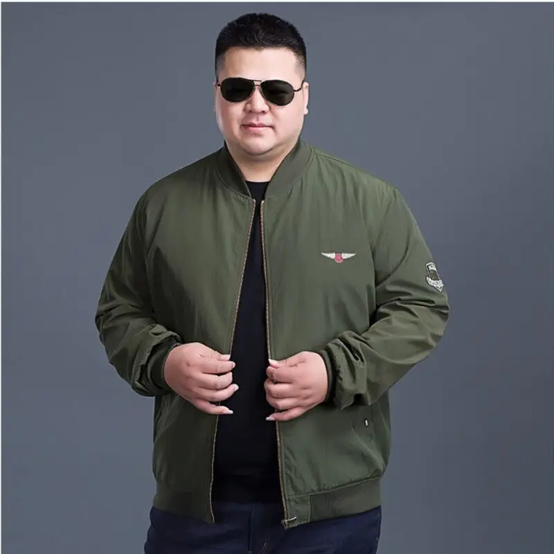 Plus 10xl 8xl 6xl 5xl Army Green Tactical Military varsity Flight Windbreaker Pilot US Air Force Bomber Jacket for Men Clothes | Мужская