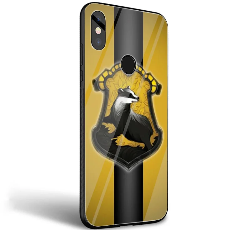 Чехол Desxz Hogwarts Hufflepuff из закаленного стекла для Xiaomi mi 8 9 Lite A1 A2 Red Note 5 6 7 Pro 6A 4X Pocophone F1 |