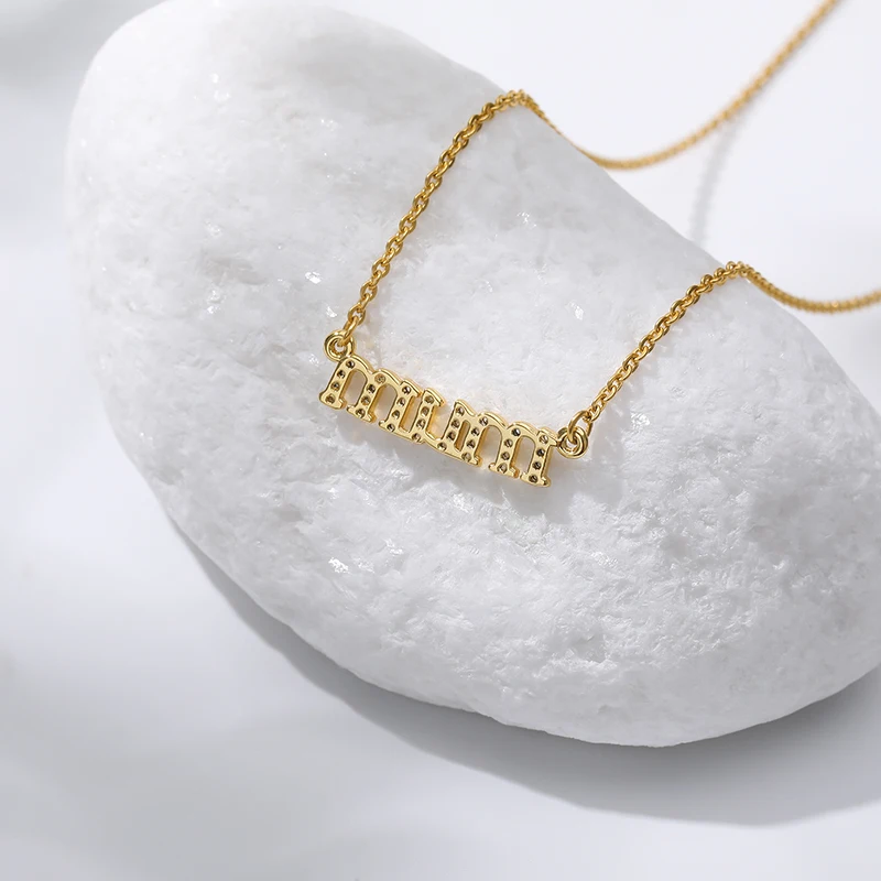 

MUM Pendant Necklace for Women Stainless Steel Gold Chain Necklace Charm Letter Jewelry Mother's Day Best Gift Bff Collier Femme