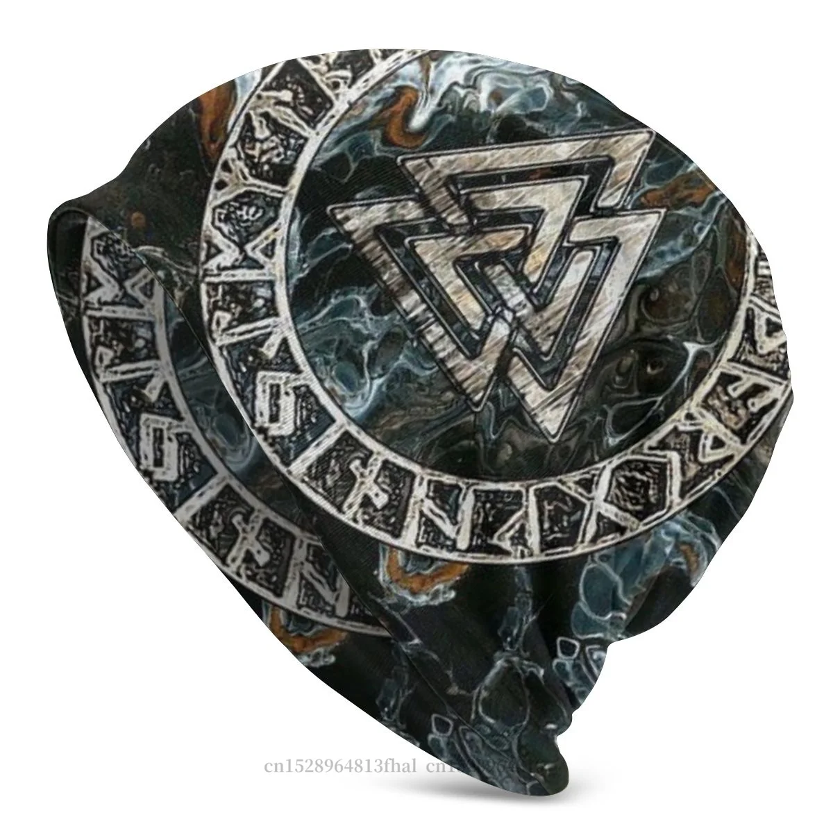 

Vikings Skullies Beanies Caps Blue Light Hat Winter Warm Bonnet Hats for Men Women