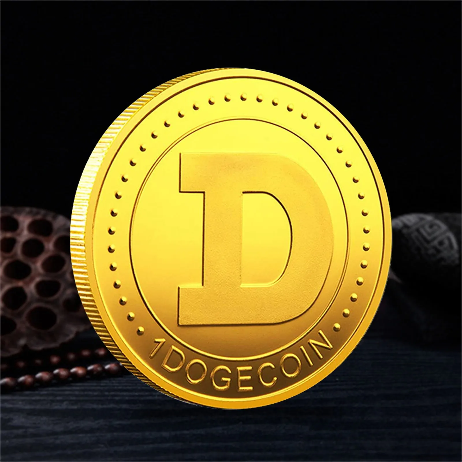 Памятные монеты с золотым покрытием 2 шт. догкоин лицом собаки памятные коллекция