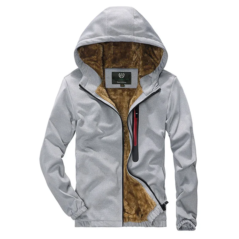 Мужская Уличная зимняя теплая куртка с защитой от ветра и бархата Утепленные