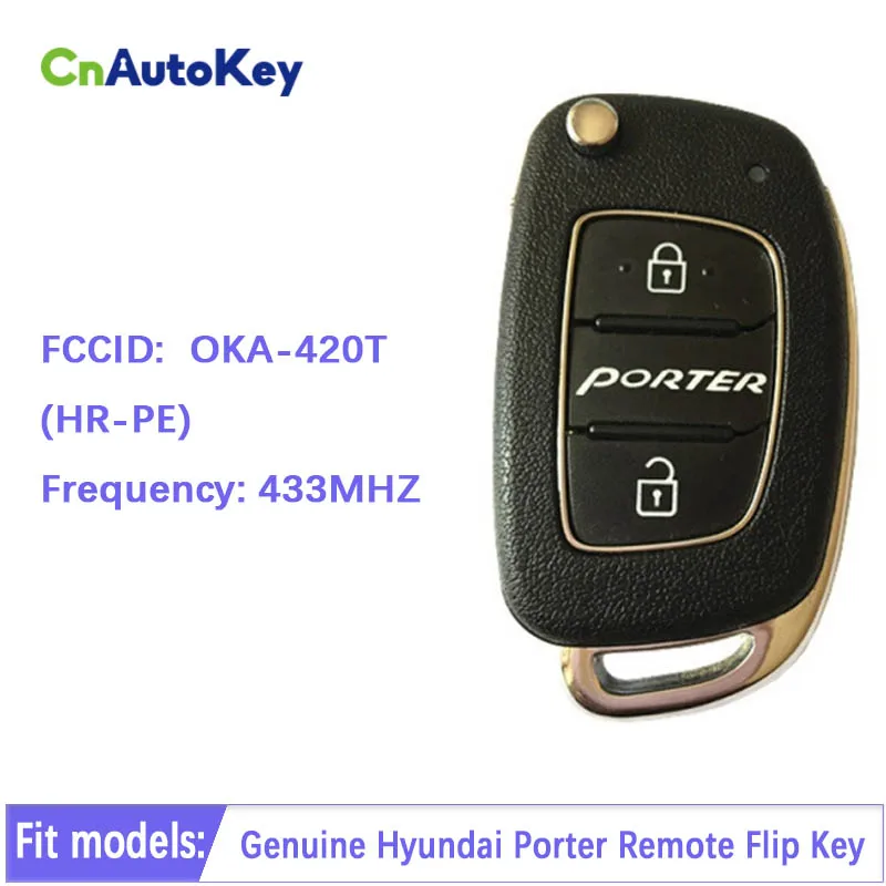 Оригинальный 2 кнопочный флип-ключ CN020104 для Hyundai Porter дистанционное управление