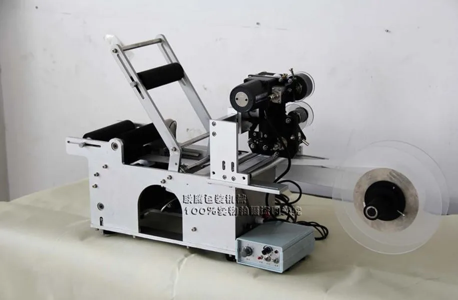 Cе автоматический этикетировочная машинка для круглых бутылок с принтер кода