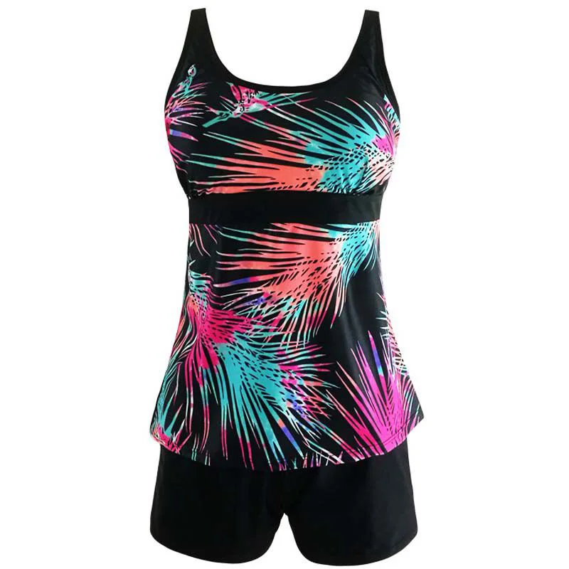 TYAKKVE Танкини с цветочным принтом купальный костюм пуш ап купальник на бретельках