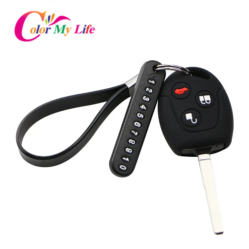Чехол для автомобильного ключа чехол телефона с номером брелок подходит Ford Focus
