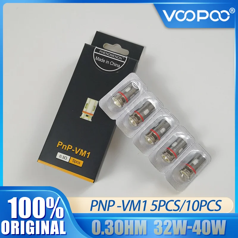 Оригинальные сетчатые катушки VOOPOO 5 шт. PnP VM1 сопротивление 0 3 Ом RDL Vinci Drag Max S X V.Suit Pod