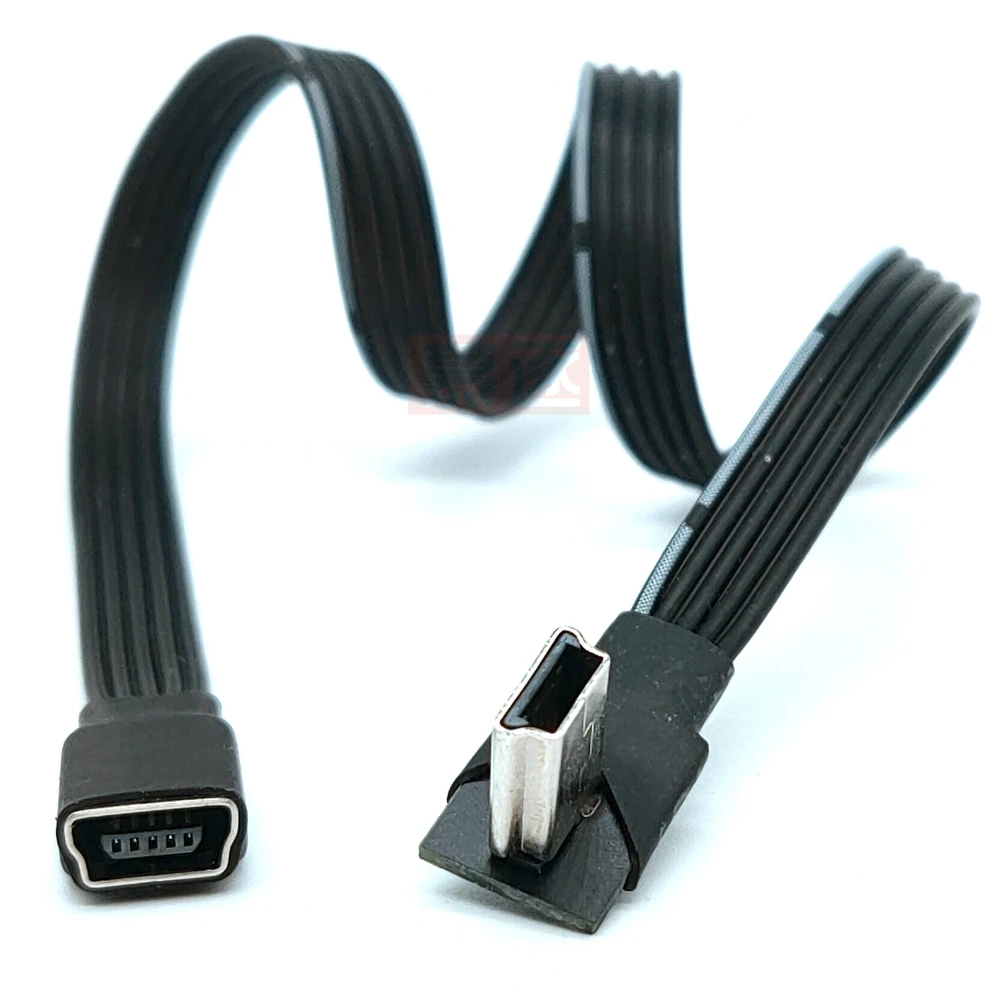 10 см 90 градусов 4 угла mini USB разъем к Mini B 5 контактный Штекерный Кабель адаптер 50 100