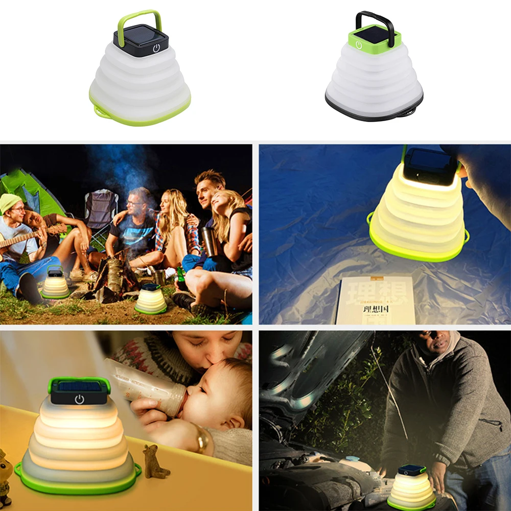 Портативный фонарь для кемпинга на солнечной батарее светодиодный мини