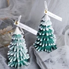 3D большая форма для воска в виде рождественской елки, подарок на Рождество ручной работы, силиконовые формы для изготовления Ароматических Свечей, форма для поделок из смолы, украшение для дома