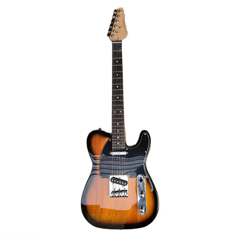 6 saiten gitarre tl stil elektrische gitarre 39 zoll blau gelb sunburst farbe solide ashwood körper holz gitarre hochglanz finish free global s