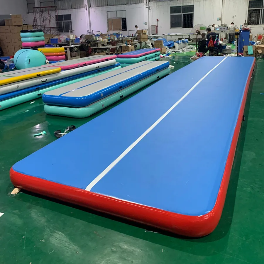 

Free Shipping 12x2x0.2m Blue Inflatable Gymnastics Mattress Gym Tumble Airtrack Floor Tumbling Air Track For Sale