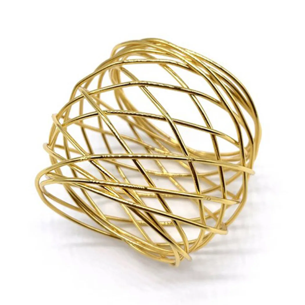 

6PCS Alloy Napkin Rings Wedding Napkin Ring Decoration Ring Table Decoration Accessories For Dinner Table Napkin Party Supplie
