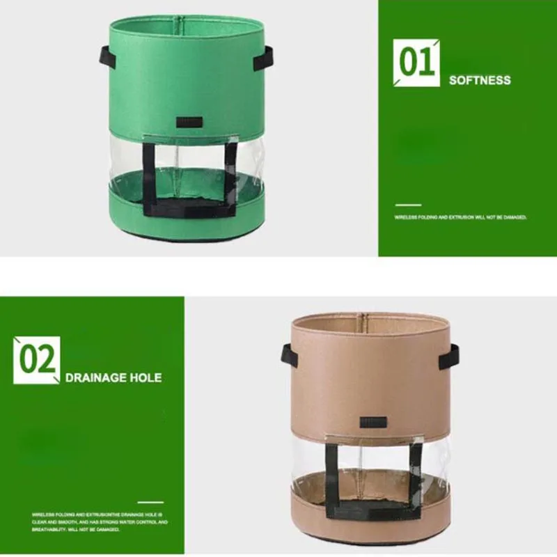 Садовые инструменты мешки для выращивания картофельных растений с окном новый