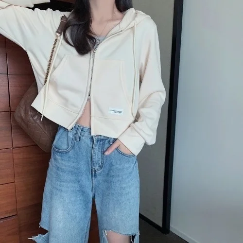 

Real Shot 2021 Autumn New Double-headed Zipper Cardigan.
