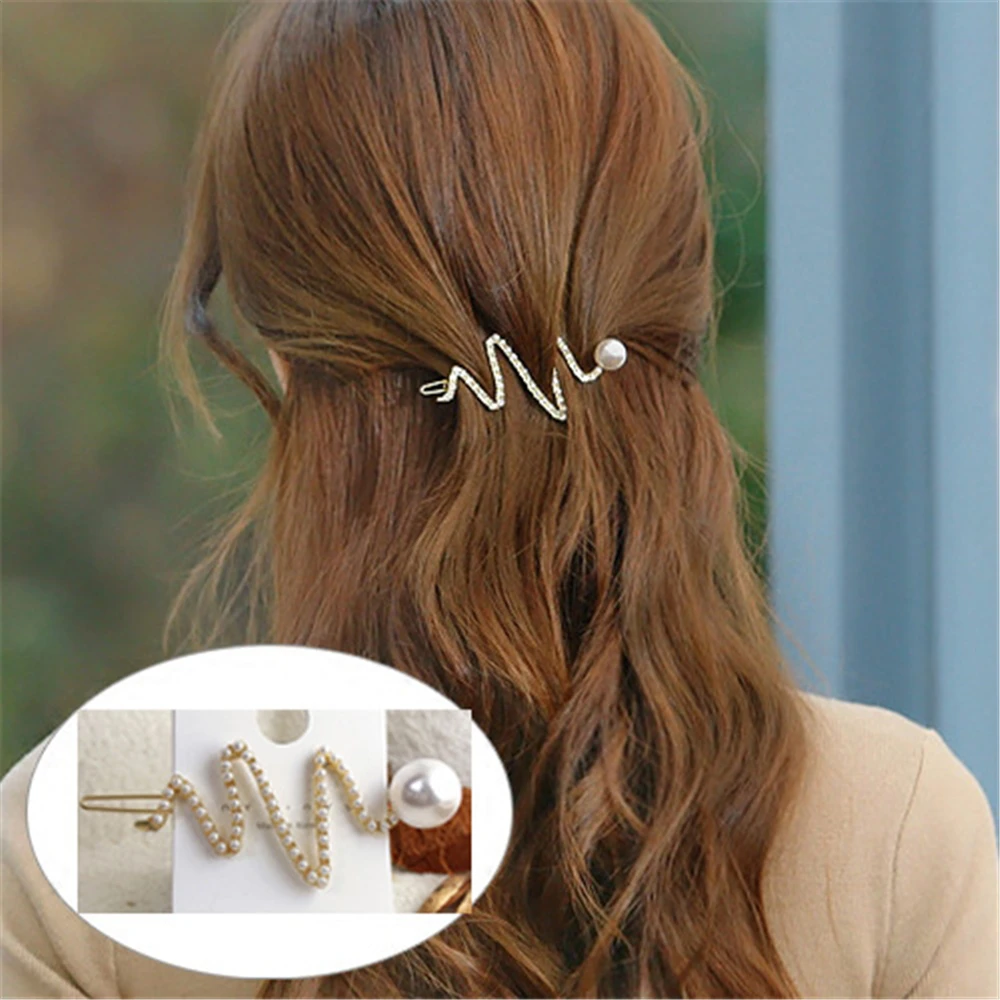 Заколки для волос с жемчугом женские простые модные заколки надписью Paris London City