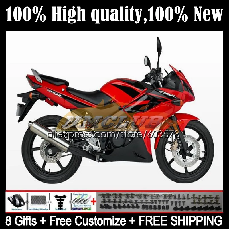 

Body For HONDA CBR-125R CBR 125R 125CC 86CL.1 CBR125R 02 03 04 05 06 CBR125RR 2002 2003 2004 2005 2006 Fairing Kit black red