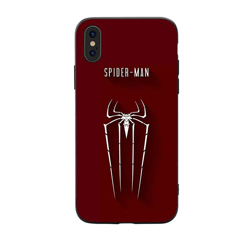 Мягкий силиконовый чехол для телефона MA Hero Venom Spider iron man iPhone 5S SE 6 6S 7 8 Plus X XS XR 11 Pro Max