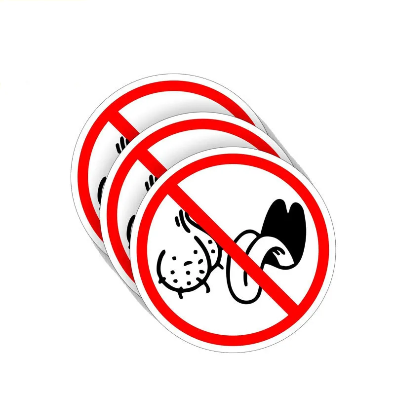 

3 X Car Sticker NO Personality Bag Lickers Funny Car Accessoires PVC Decal fashion Sunscreen waterproof Scratch-Proof KK 10*10CM