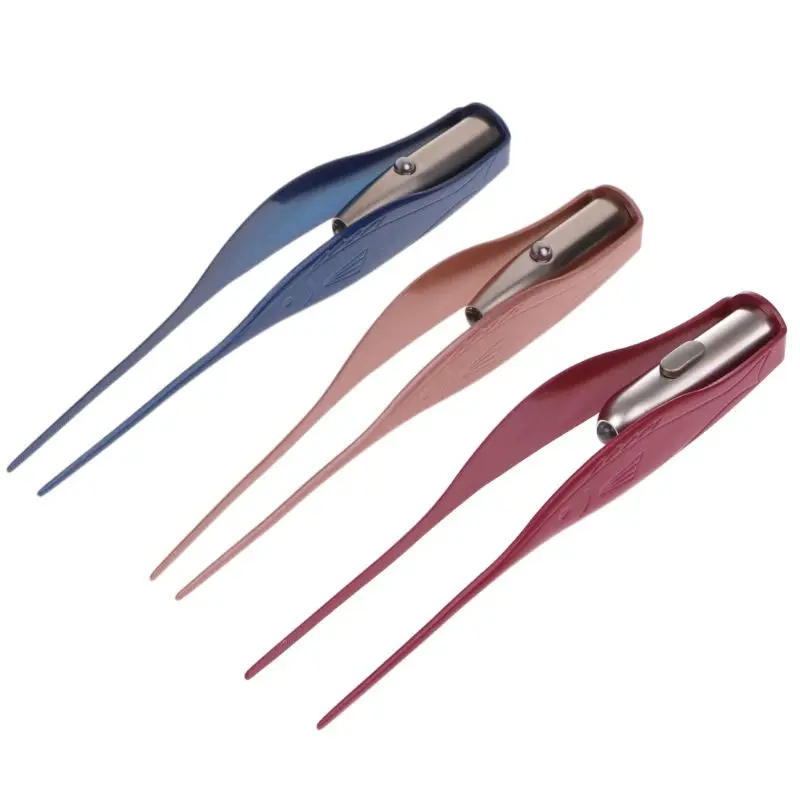 Ушной очиститель светодиодный фонарик для удаления воска Пинцет светящийся