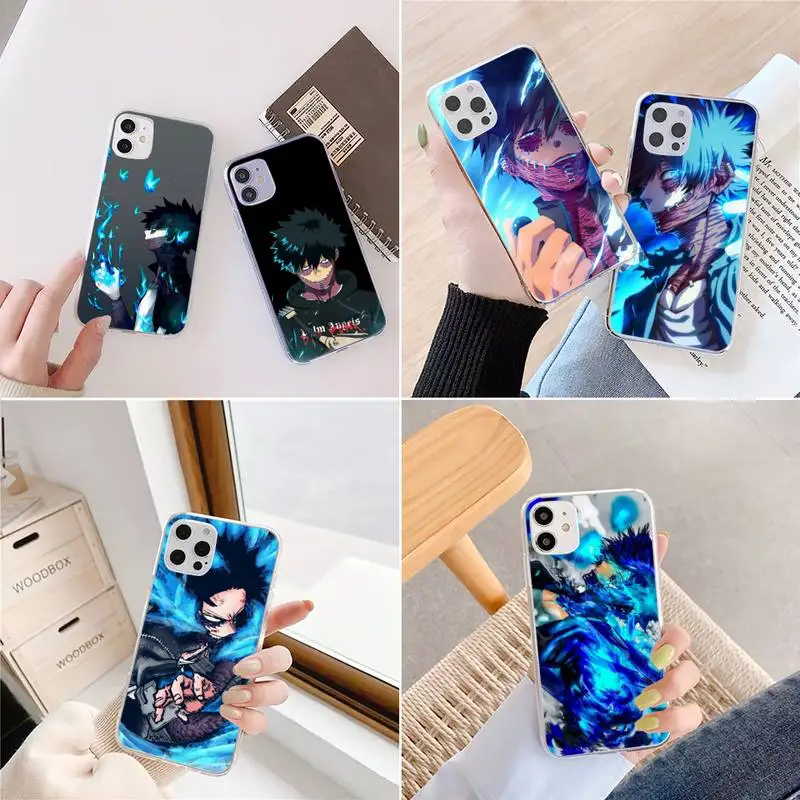 

My Hero Academia dabi Phone Case For iphone 13 12 11 mini x xs xr pro max 8 7 6s 6 plus Transparent soft