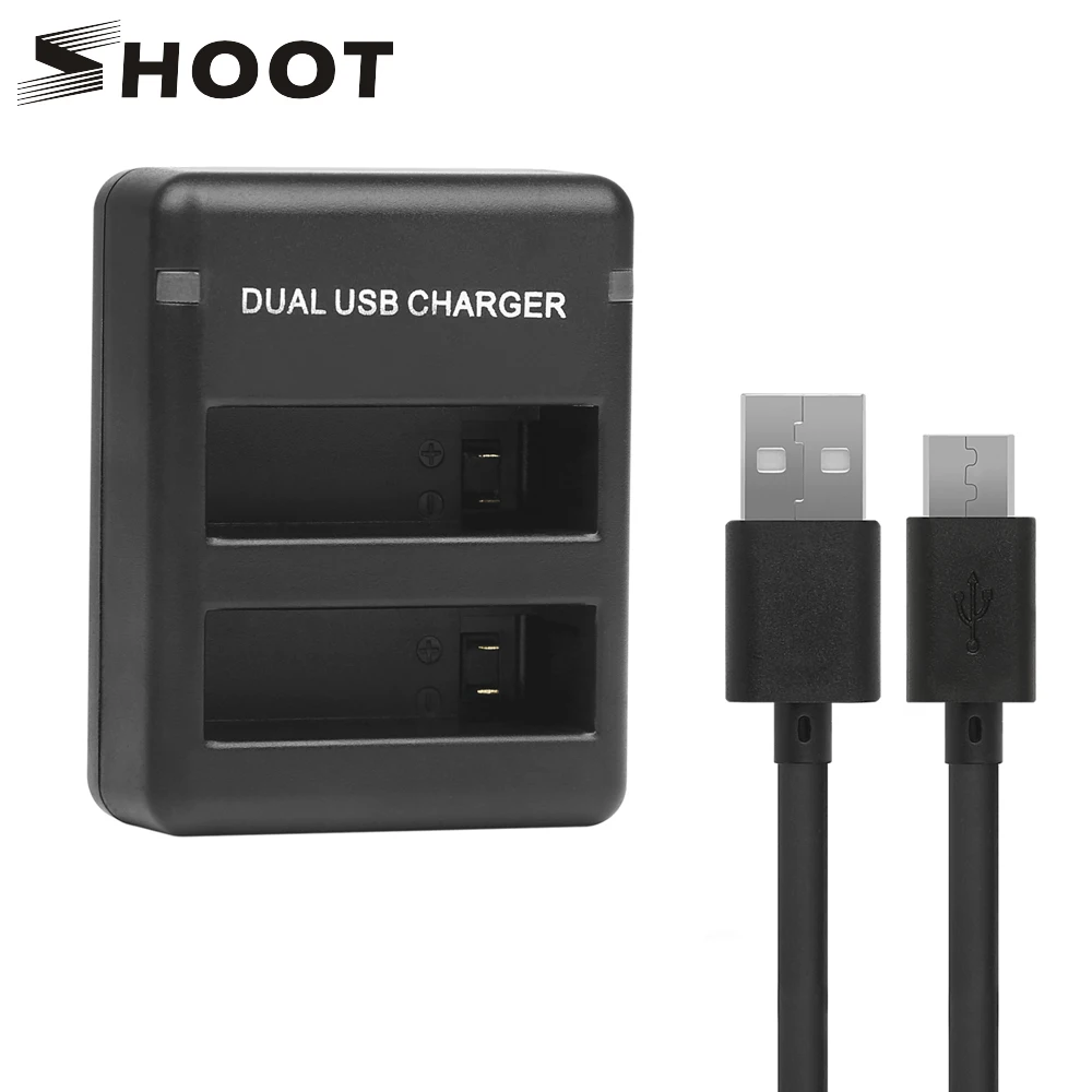 Съемка AHDBT 401 USB двойной порт зарядное устройство для Gopro Hero 7 6 5 4 черный