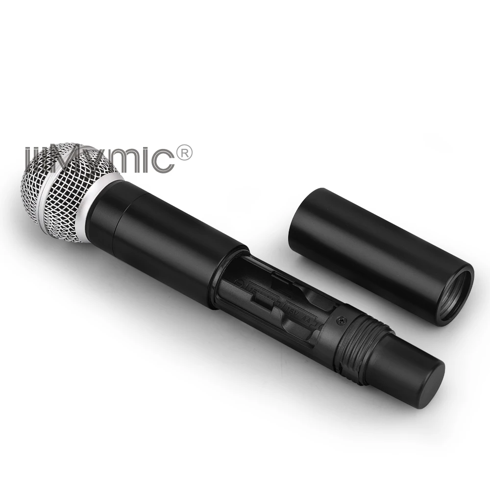 IiiMymic аудио DJ микшер KTV Микрофон Моно USB AUX вход 2 канала ручной UHF беспроводной микрофон 48 В фантомное питание для KTV
