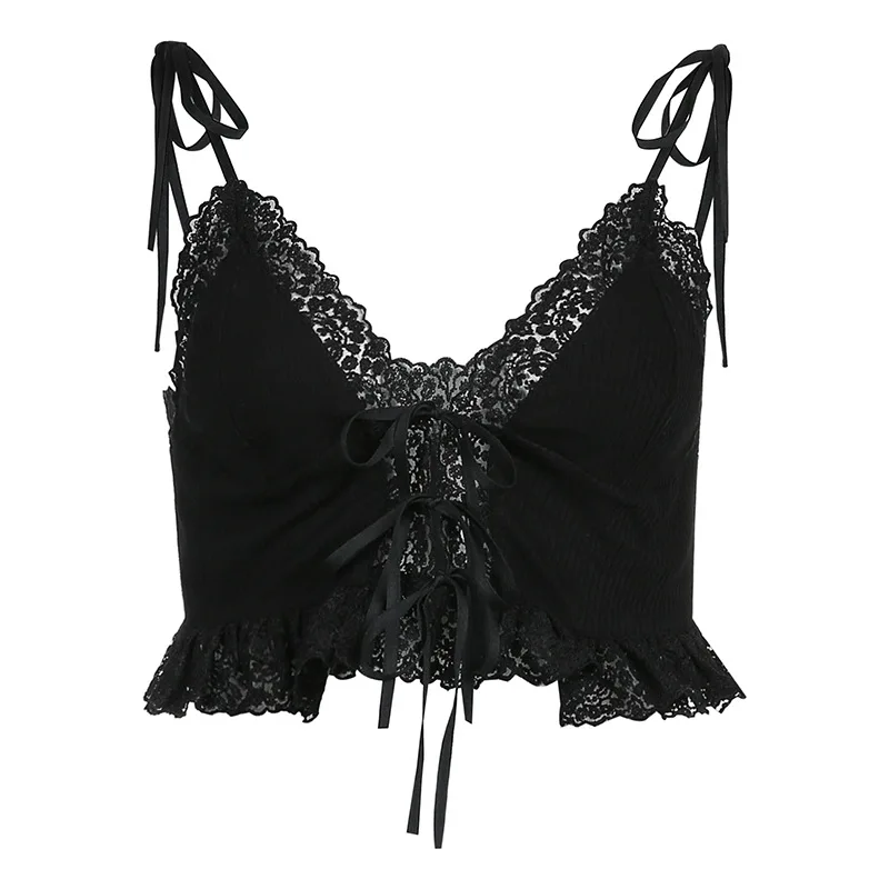 

2021 Spring and Summer Women's Top New y2K Suspender Women's Sexy Lace Lace Lace Lace Girl's Wind Vest Women's Suspender Vest