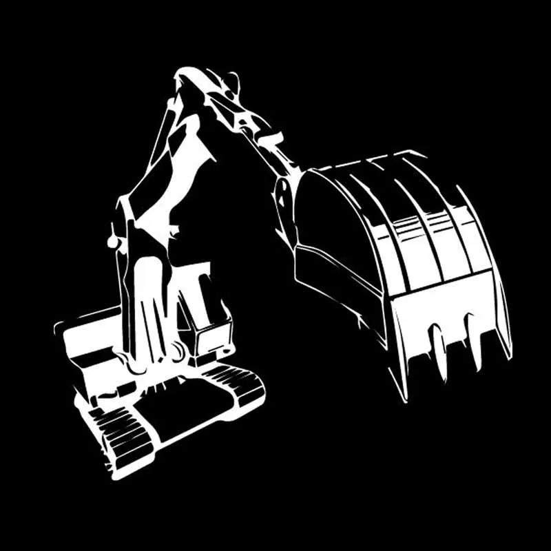 

Excavating Machinery Window Vinyl Decal Car Sticker Black/Silver 15.5CM*14.1CM