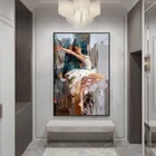 Холст с изображением Танцующей Балерины, Шелковые Плакаты известного художника, настенные художественные картины для гостиной