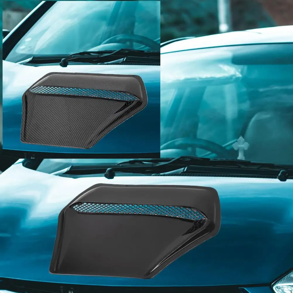 

Universal Hood Scoop Black Bonnet Vent Cover For Auto Decorative And Functional Hood Fake Air Outlet Cover Sticker For Cars An