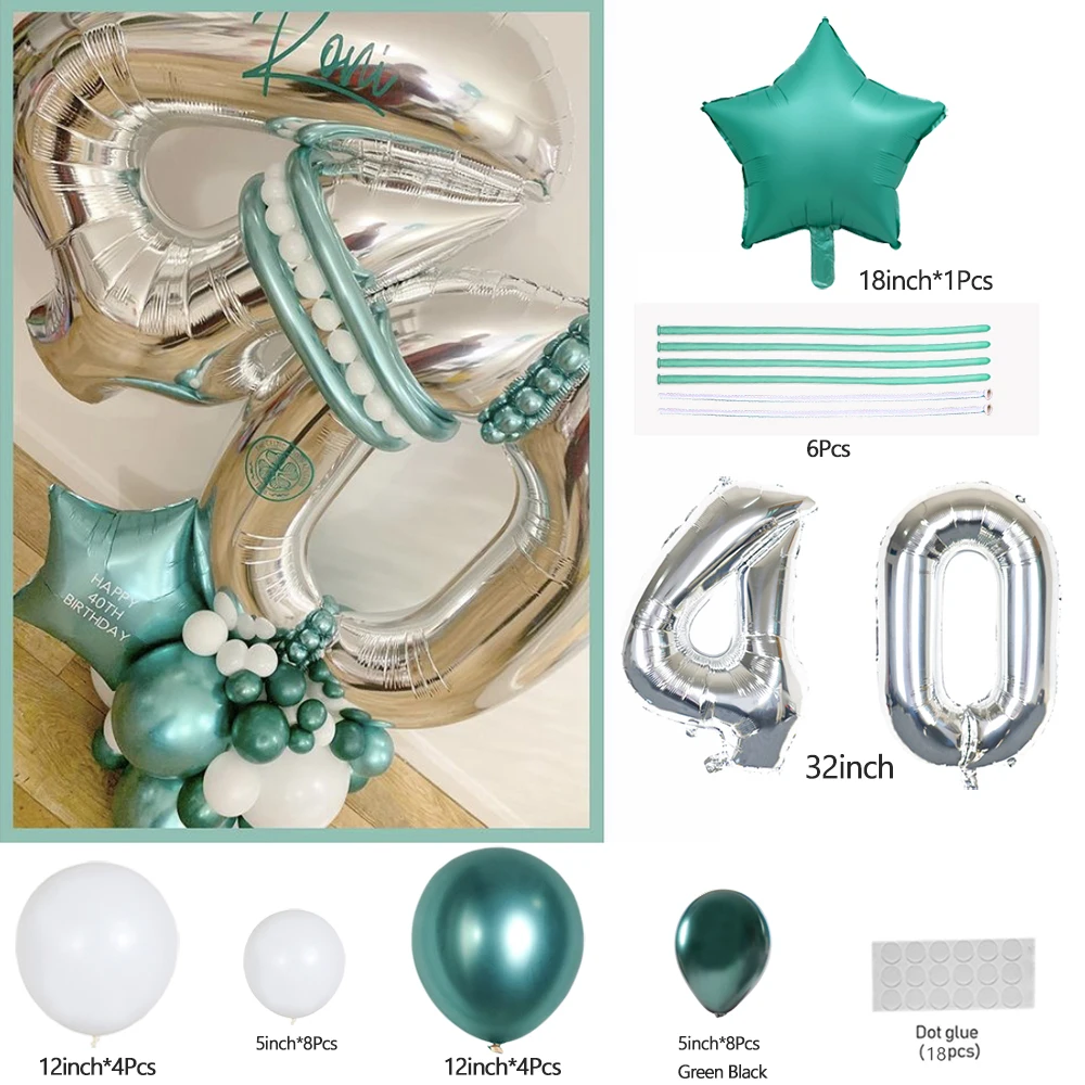 26/34 шт. розовое золото набор праздничных воздушных шаров &quot32 дюймов воздушные