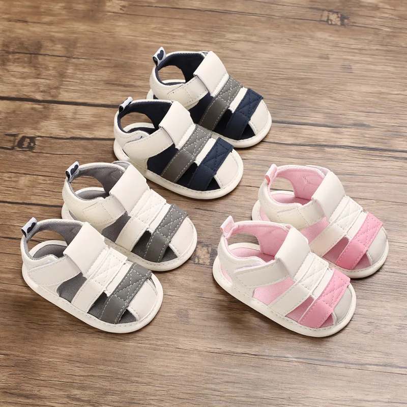 

New 0-18M Summer Kids Sandals Baby Boy Crib Shoes Girl Soft Sole Solid Hook Shoes Causal Cute Infant Shoe