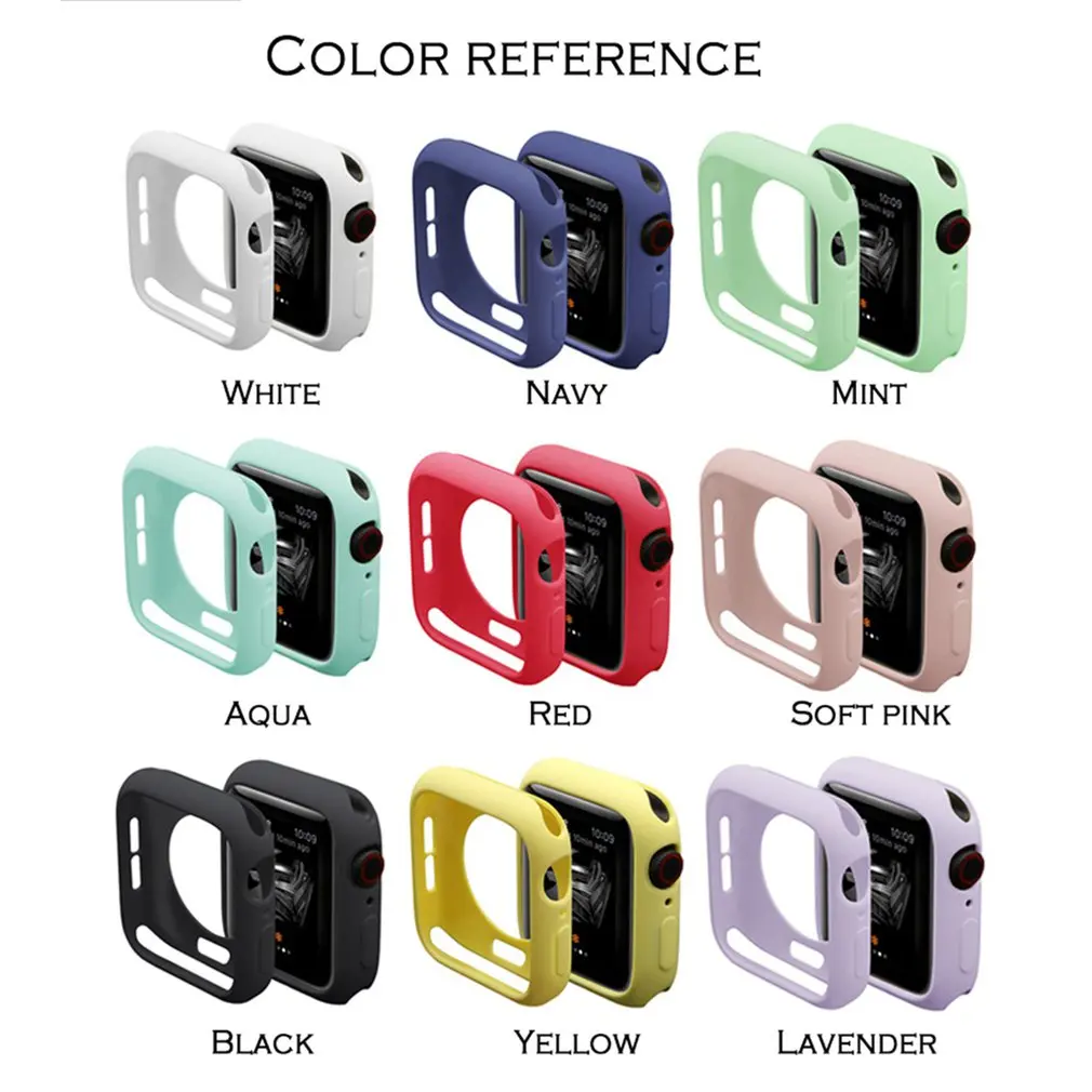 

Candy Color Smart Watch Protection Case For Apple Watch 1 2 3 4 5 Generation Watch Tpu Case 38 42 40 44mm