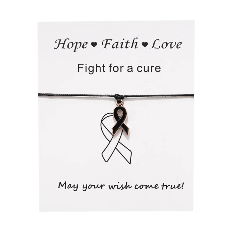 Браслет на ногу из металлического сплава с изображением рака груди | Украшения и