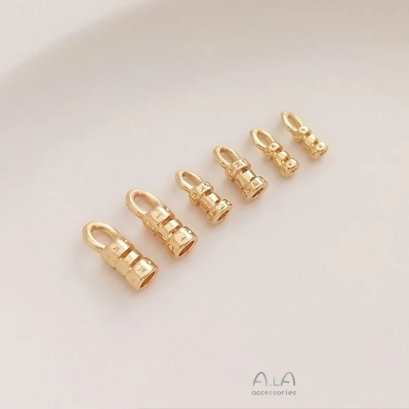 10 шт./партия Универсальный обрезается Кнопка 14K золотой цепочкой и пряжкой