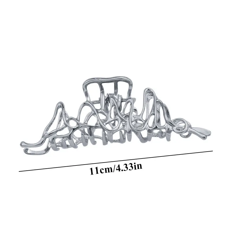 

Fashion Hair Clip For Women Girls Irregular Metal Headwear Personality Elegant Temperament Nice-looking Silver Hair Accessories