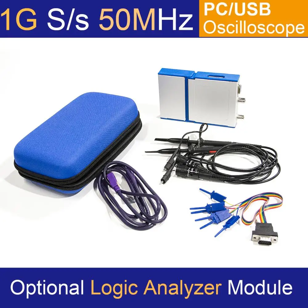 LOTO USB/осциллограф для ПК OSC2002 частота дискретизации 1GS/s полоса пропускания 50 МГц