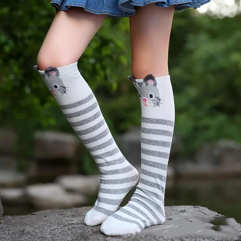 Cute Children's Knee High Socks For Toddlers Kids Baby Girls Solid Bow-knot Cotton Princess Dress Ballet Long Sock Leg Warmer |