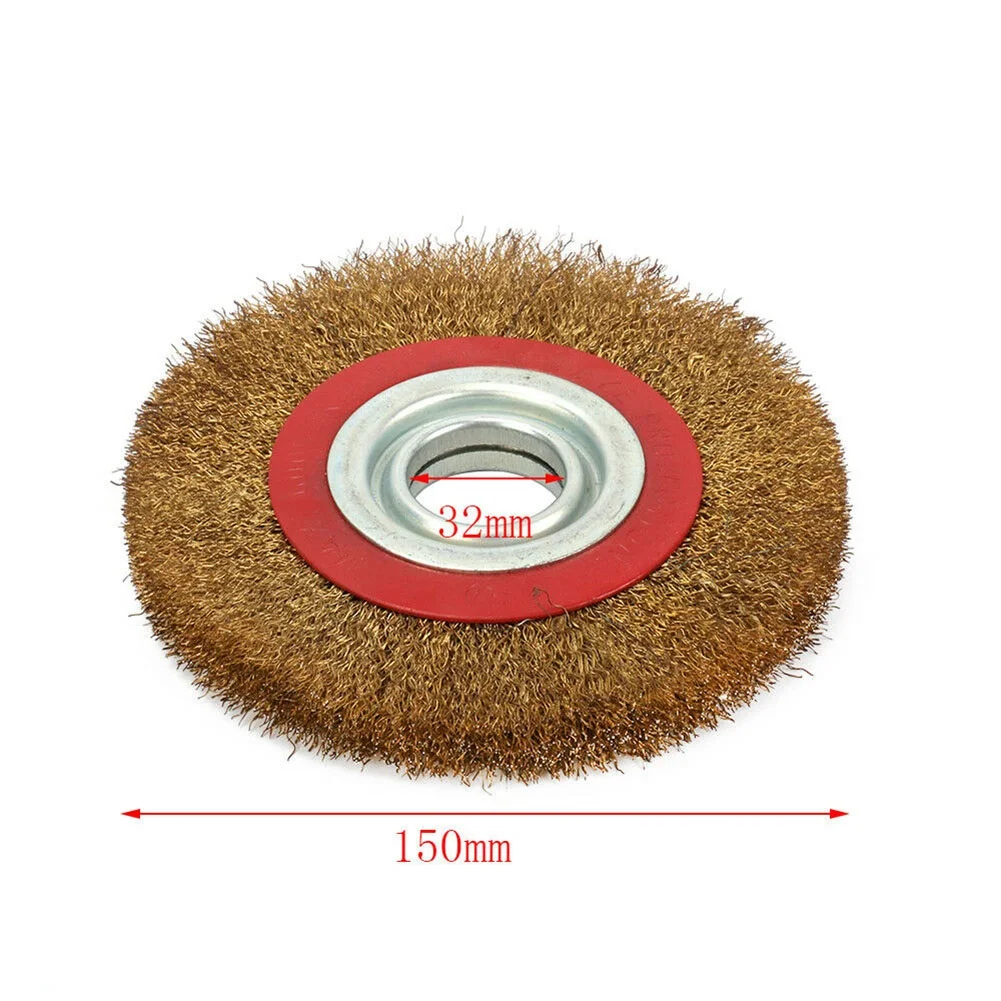 

Wire Brush Wheel 6″ 150mm For Bench Grinder Polish + 10pcs Reducers Adaptor Rings Polishing Grinding Tool Parts