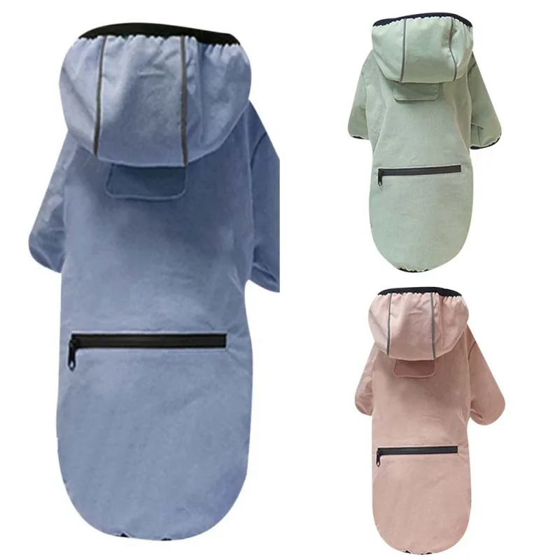 

Hot Sell Pet Raincoat Waterproof Reflective Portable Hooded Poncho Dog Outdoor Clothes Green S-XXL