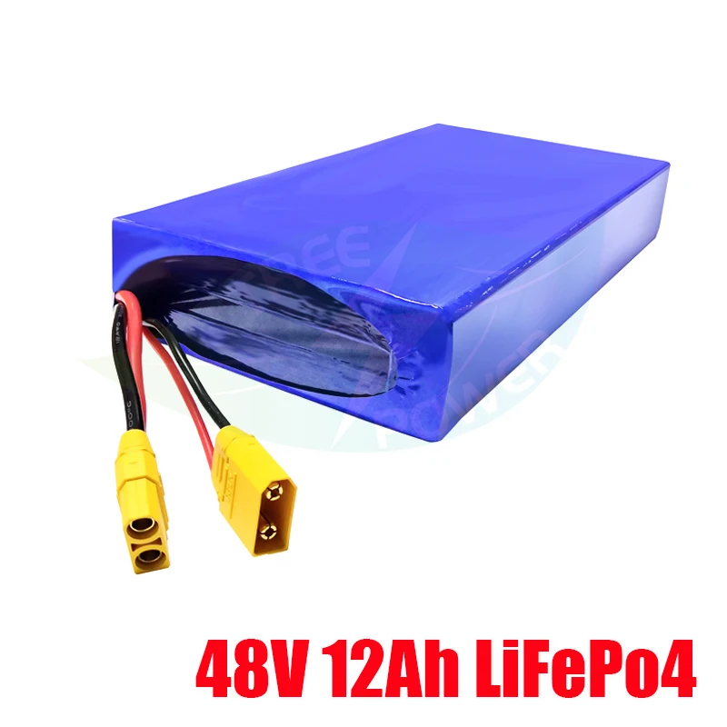 

Аккумулятор литий-ионный LiFePO4, 48 В, 12 А ч, сменный свинцово-кислотный аккумулятор глубокого разряда для электровелосипеда + зарядное устройс...